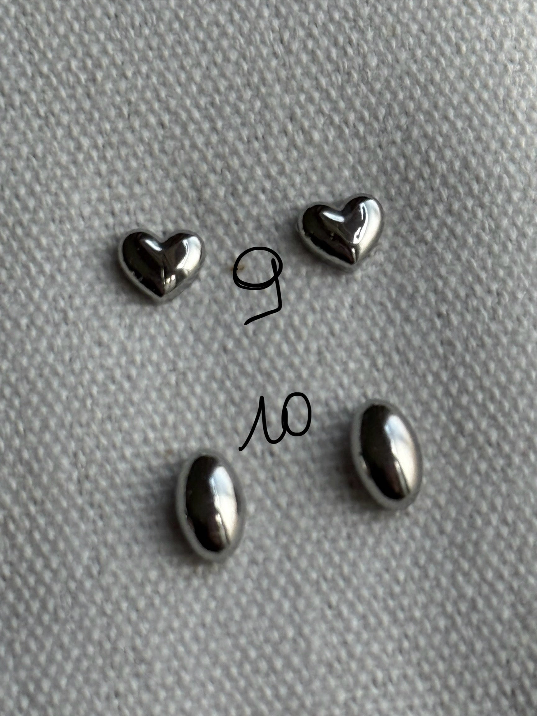 Boucle d'oreille argent en acier 0502