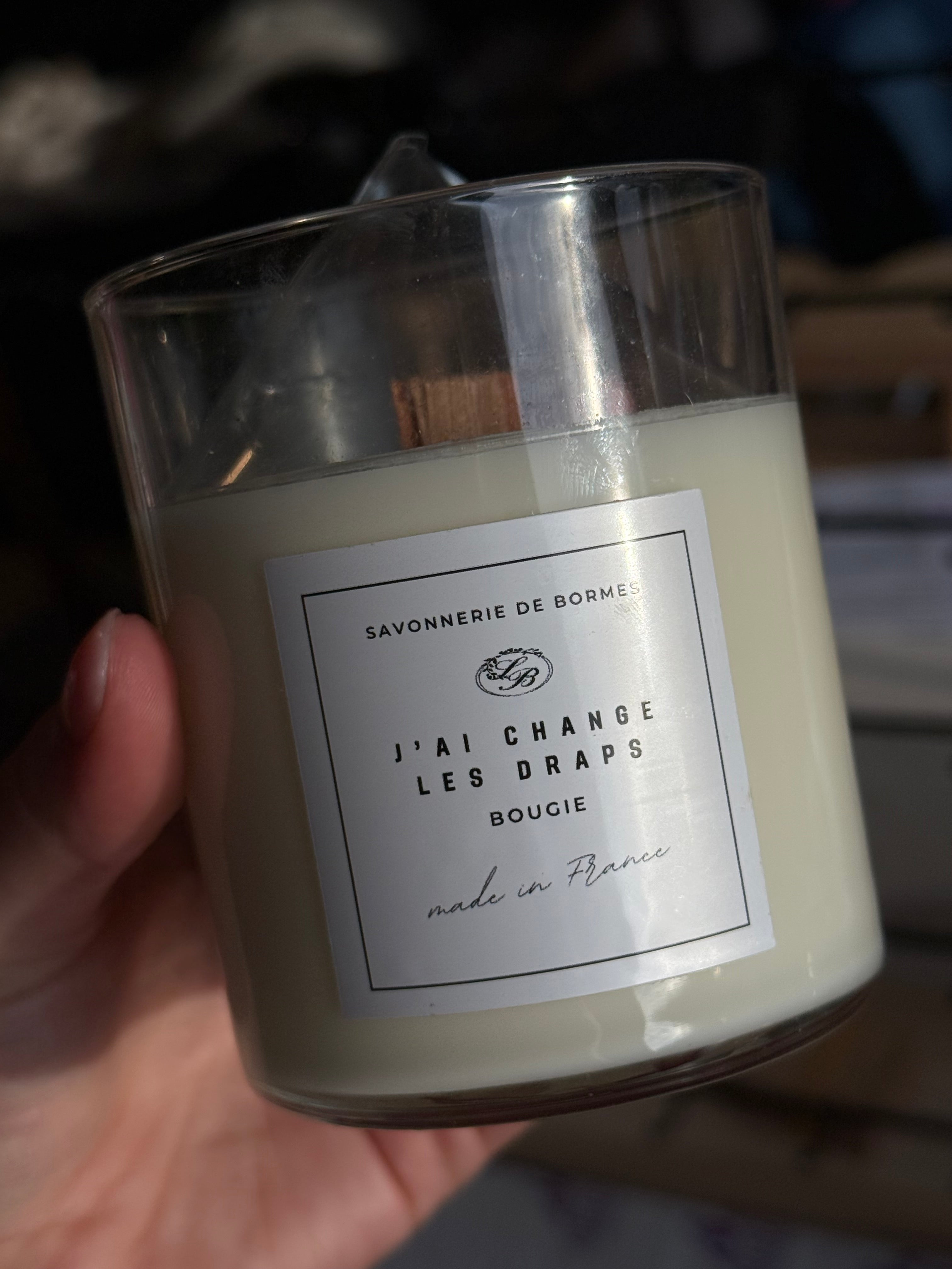 Bougie « j’ai changé les draps »