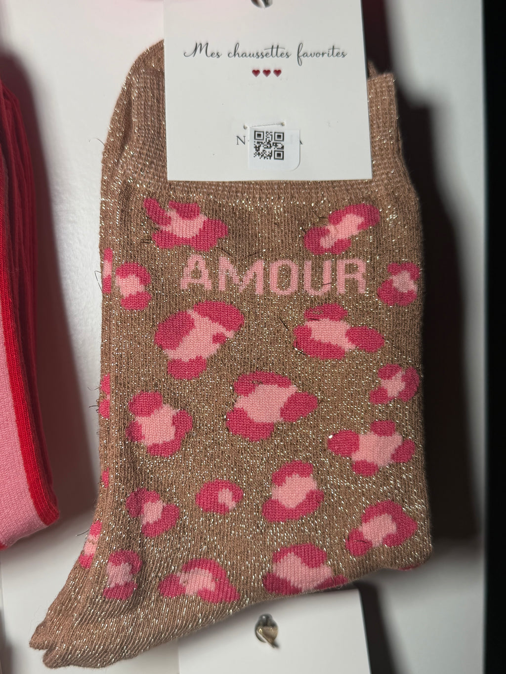 Chaussettes pailletées - Léopard