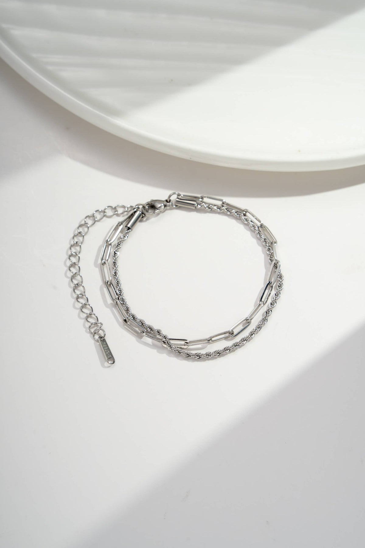 Bracelet en acier inoxydable double tour Maillons larges