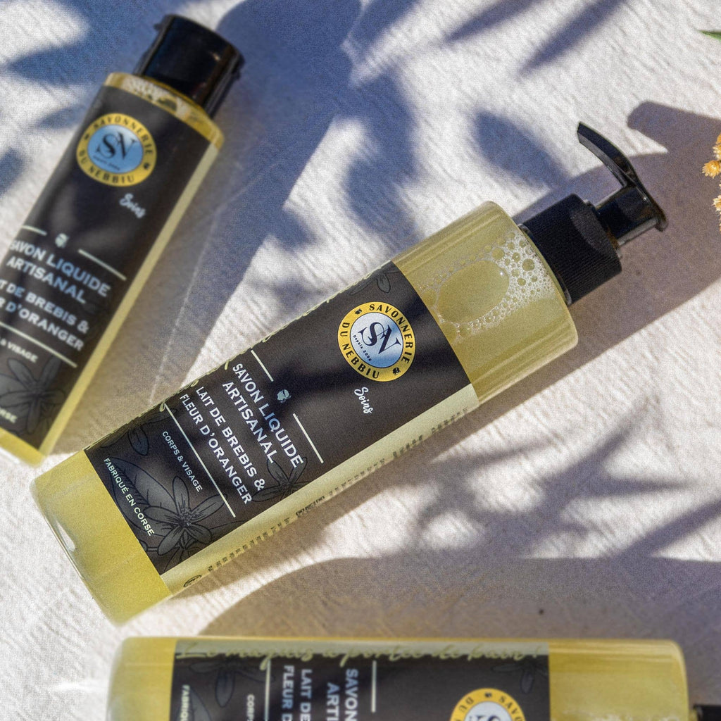 Savon liquide lait de brebis & fleur d'oranger