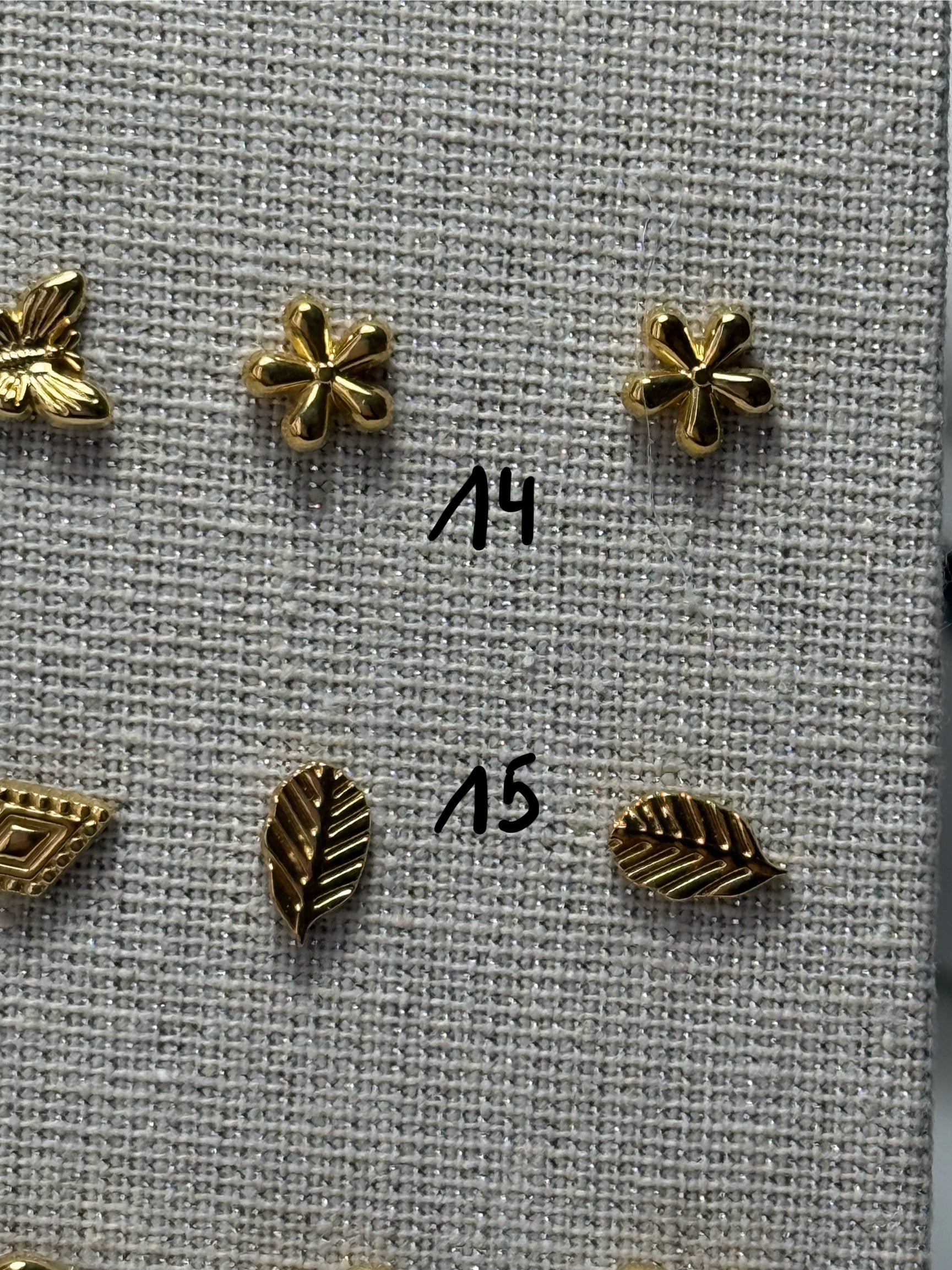 Boucle d’oreille or en acier 0071