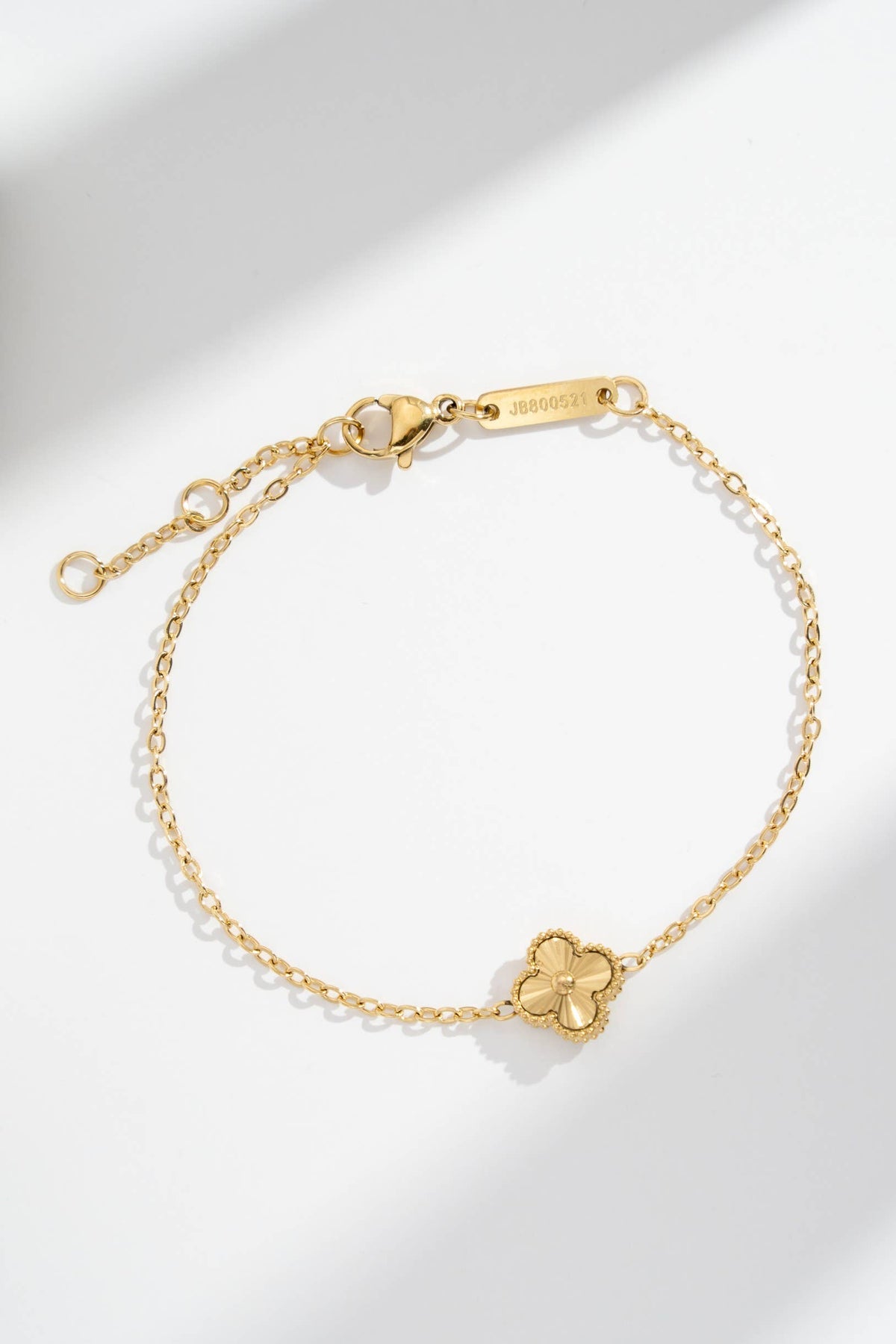 Bracelet trèfle doré chance délicate chaîne fine ajustable