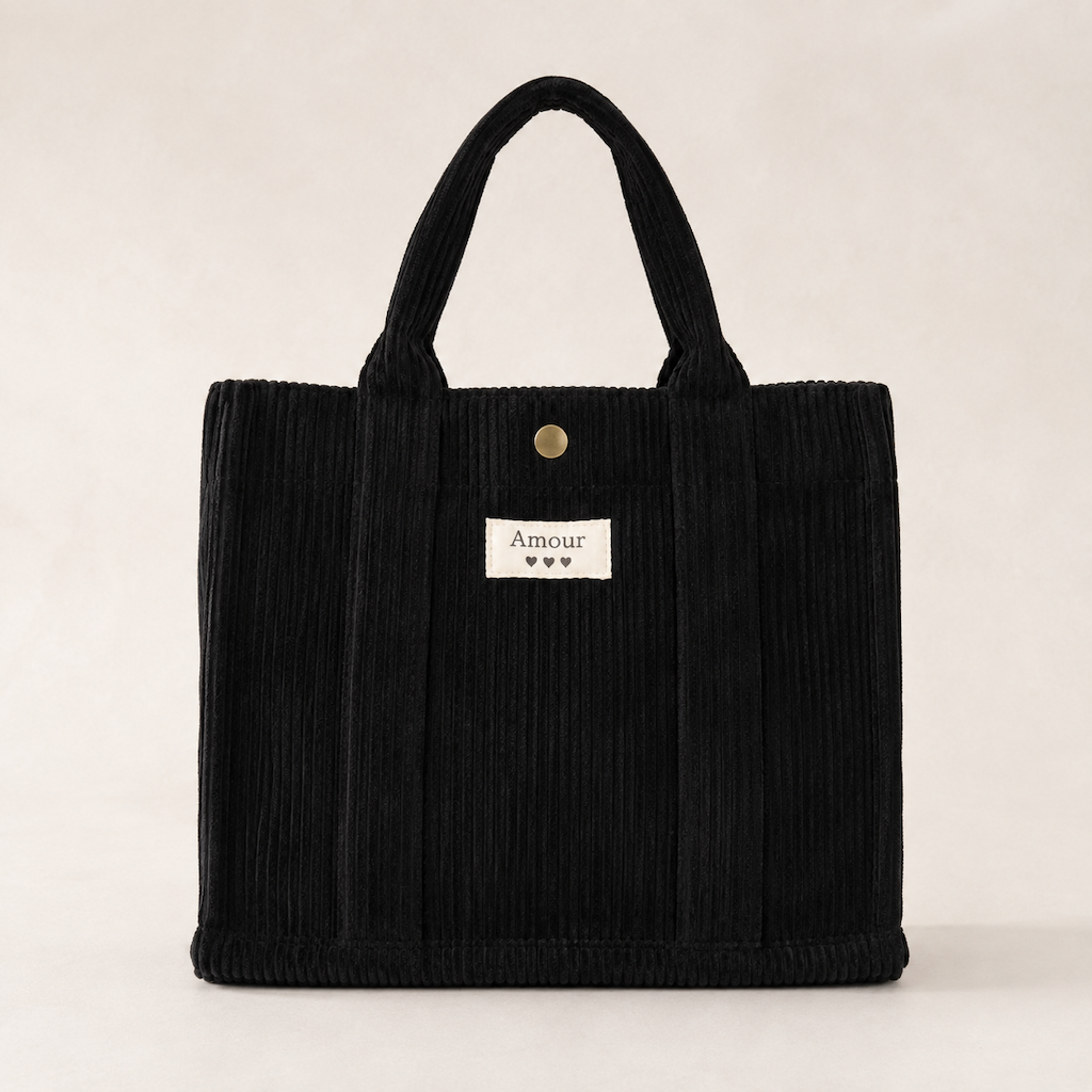 Sac cabas en velours côtelé 005-8092