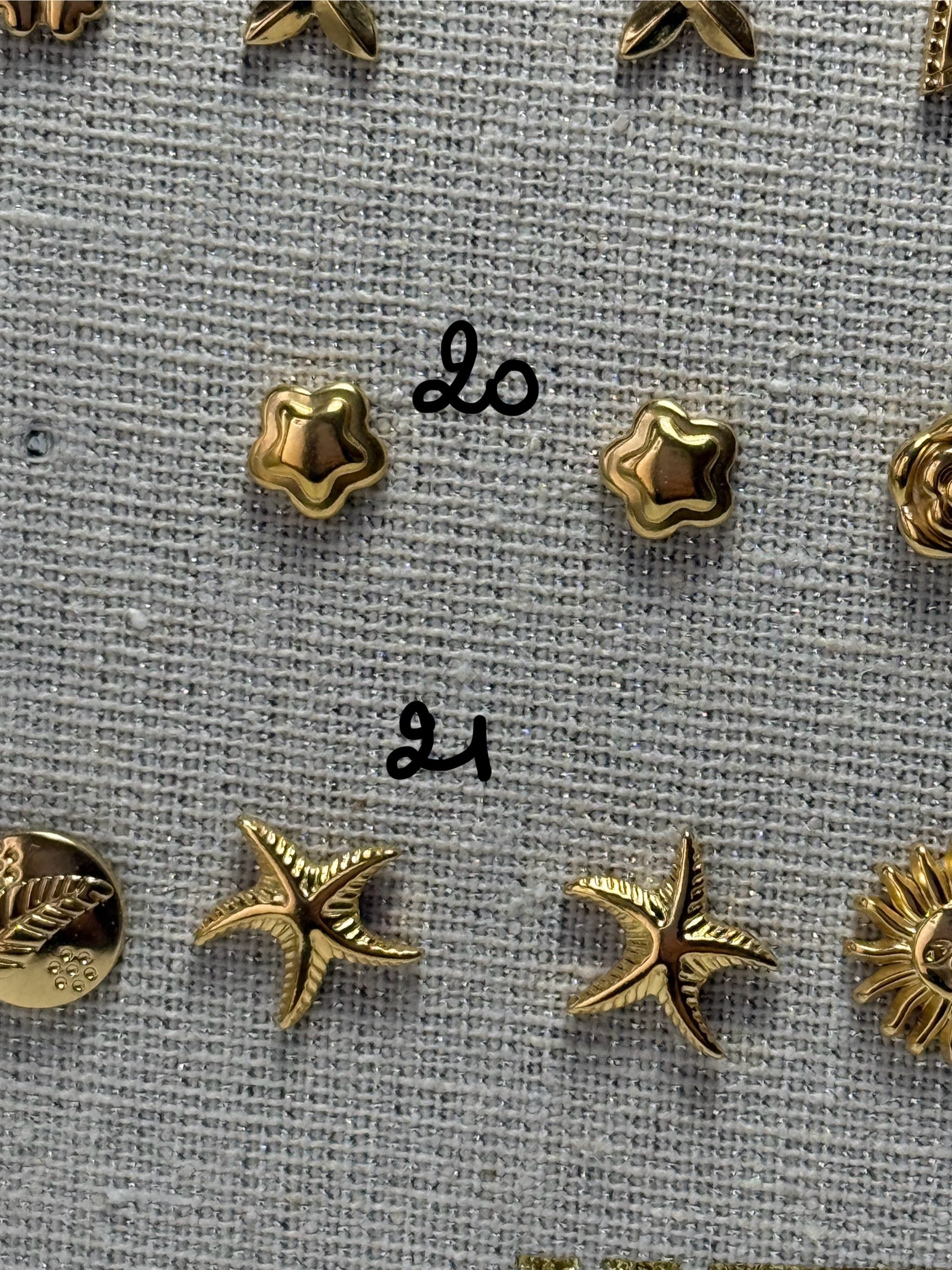 Boucle d’oreille or en acier 0071