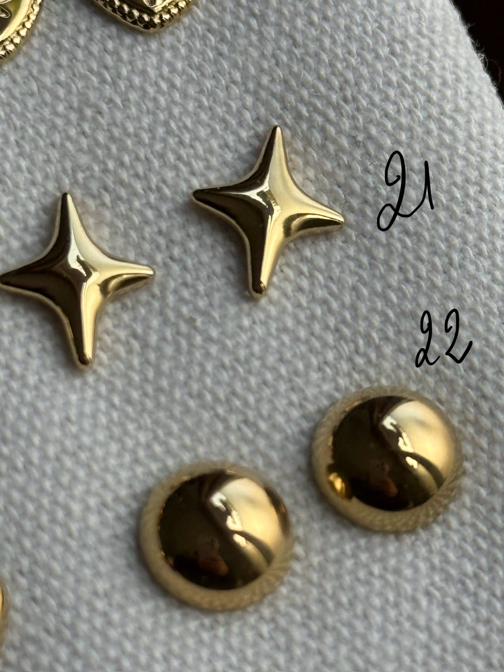 Boucle d’oreille or en acier inoxydable  0503