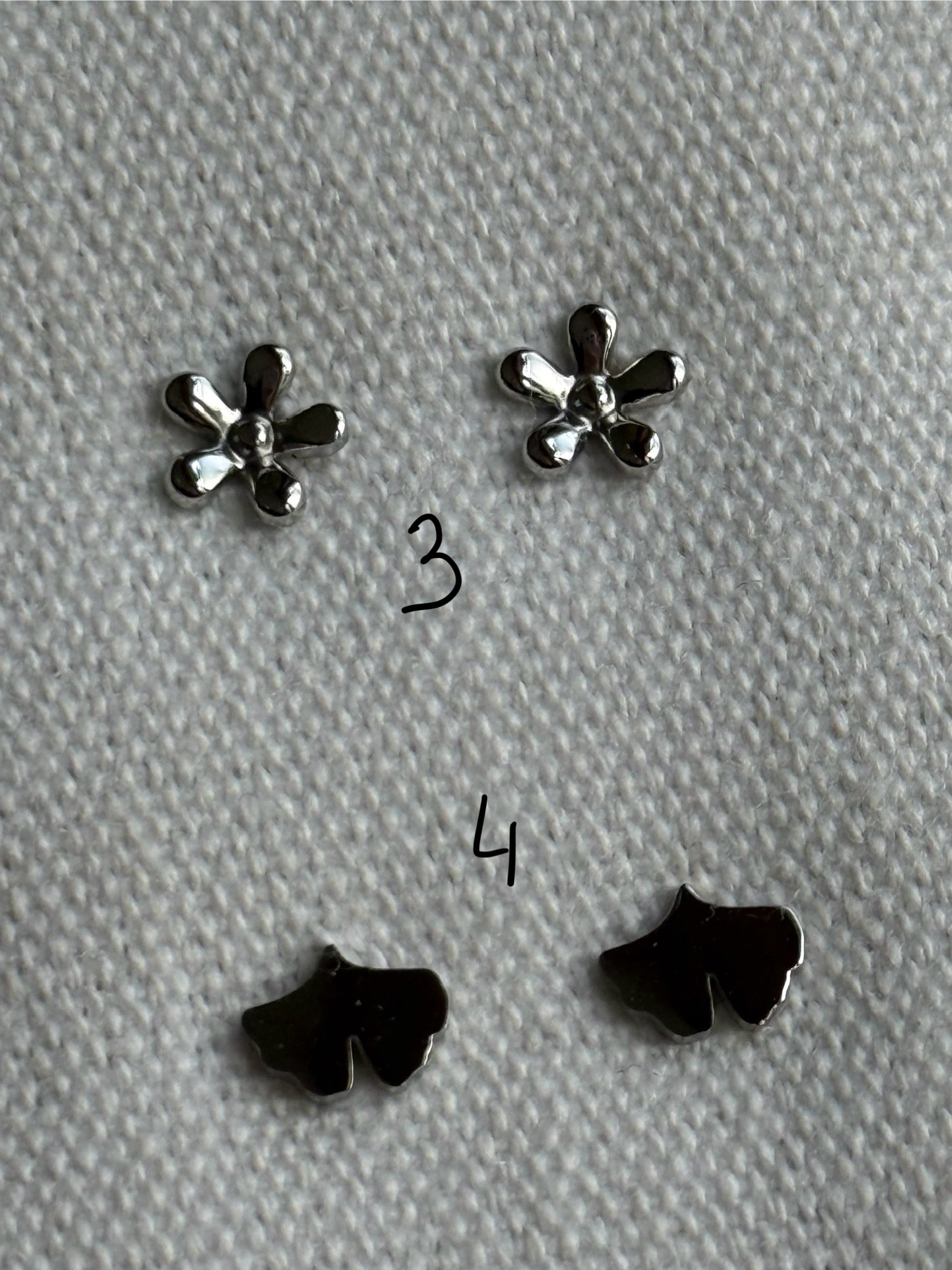Boucle d'oreille argent en acier 0502