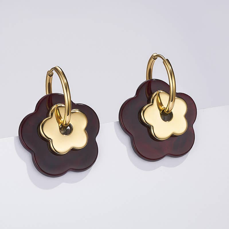 Boucle d’oreille fleurs