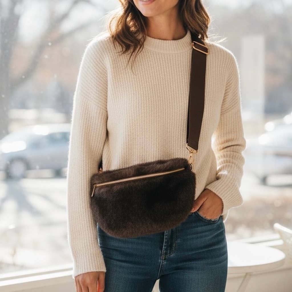 Sac banane fausse fourrure 008-S057