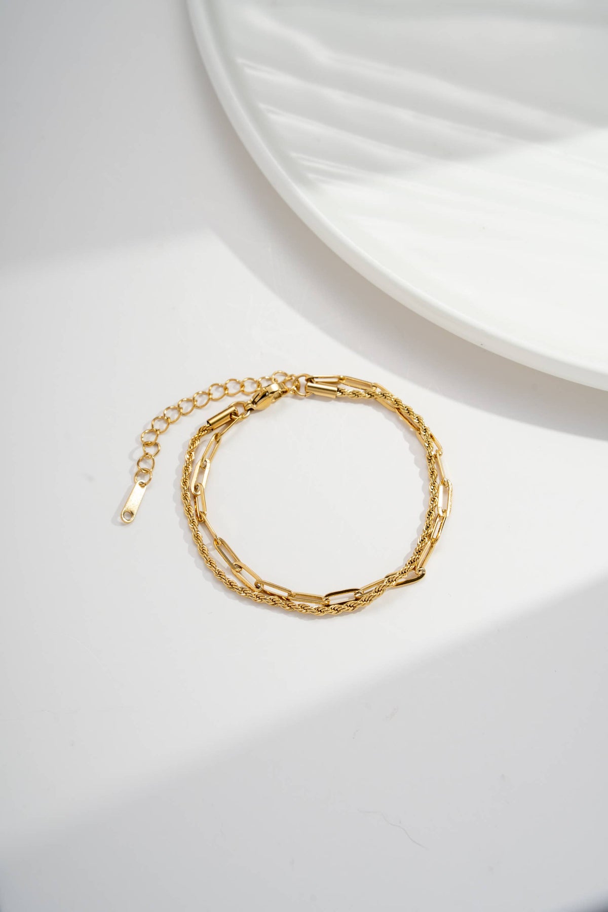 Bracelet en acier inoxydable double tour Maillons larges