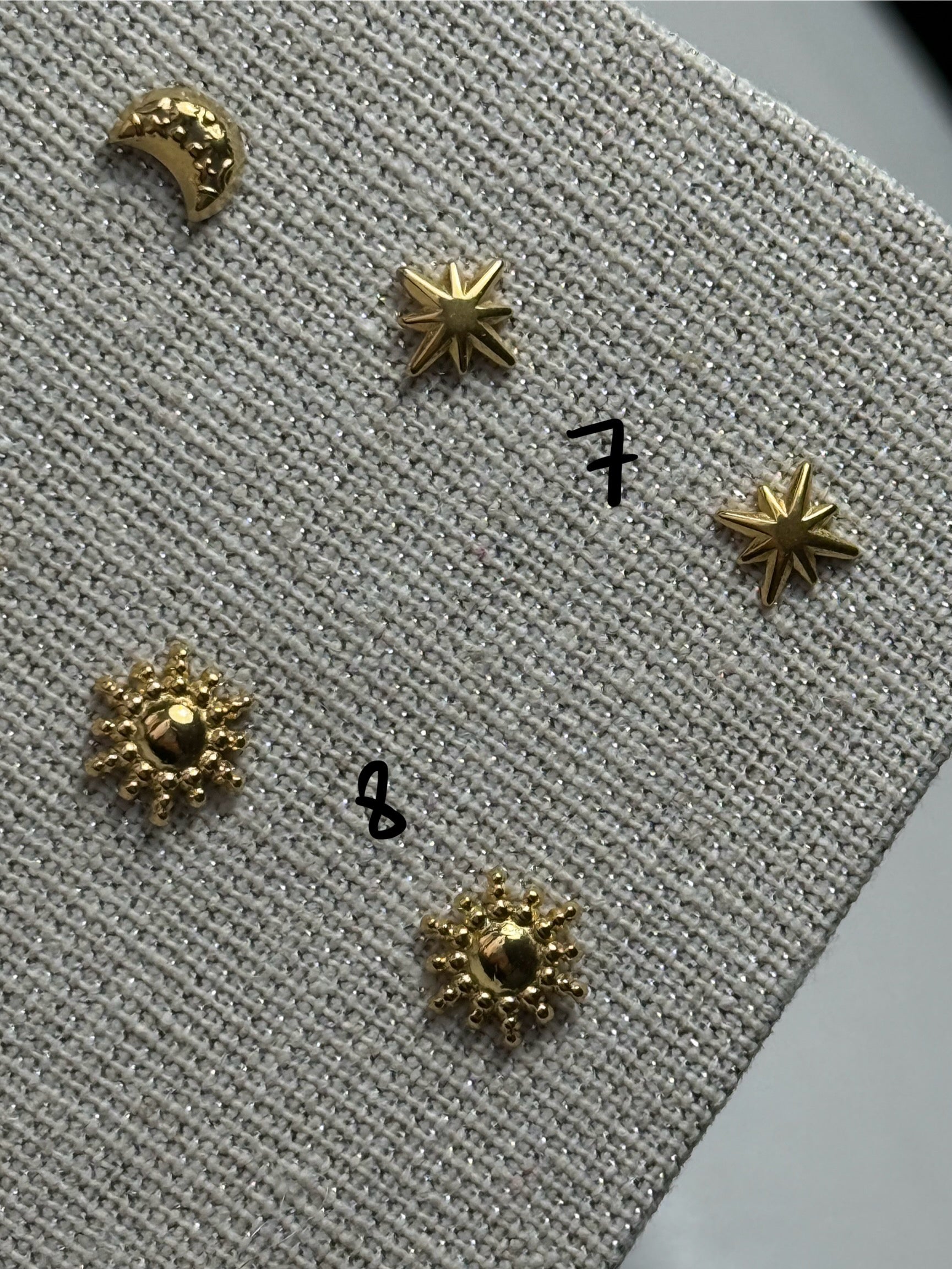 Boucle d’oreille or en acier 0071
