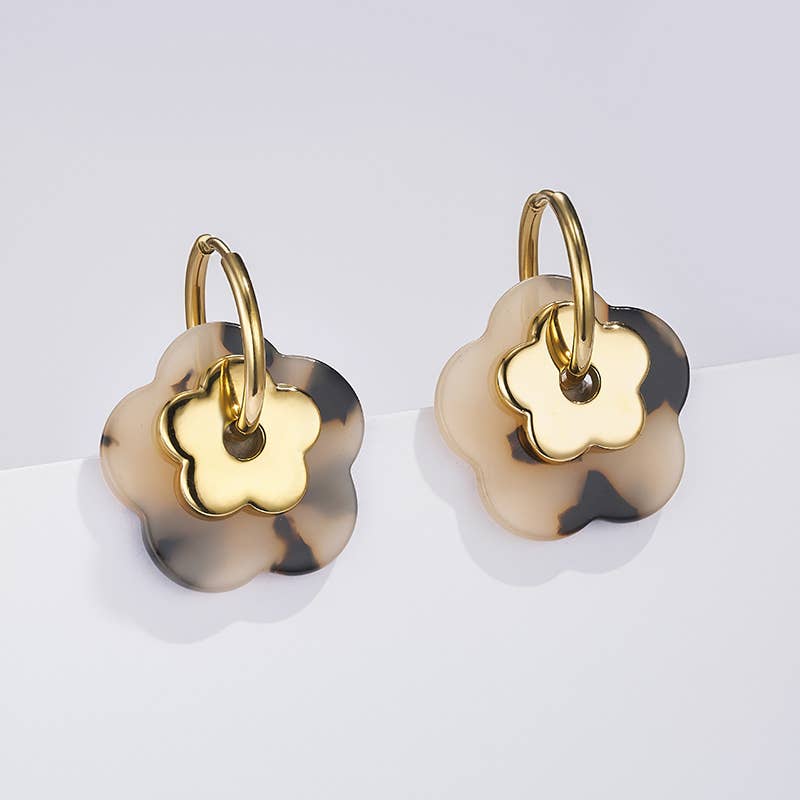 Boucle d’oreille fleurs