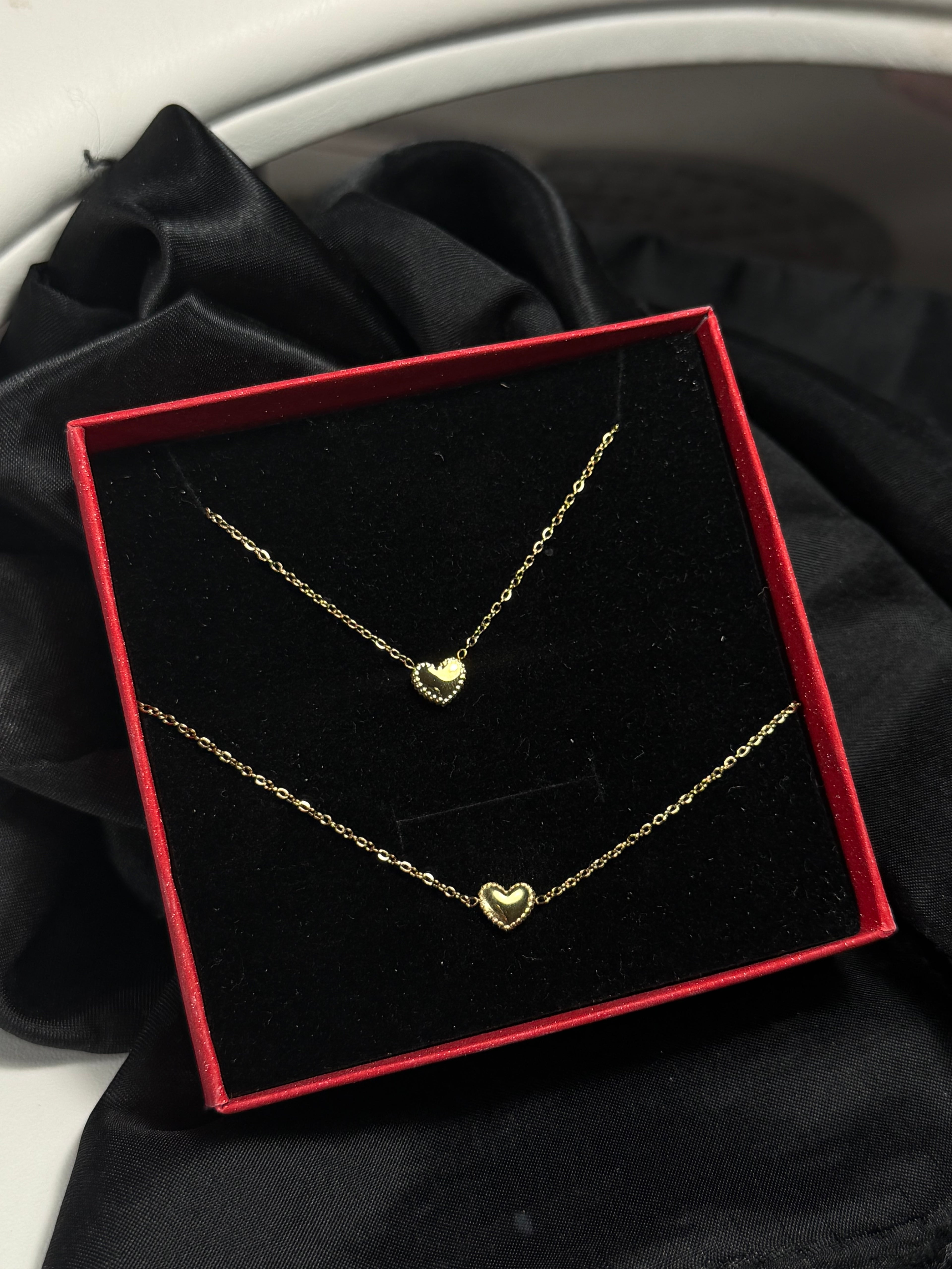 Coffret bracelet - collier argent ou doré