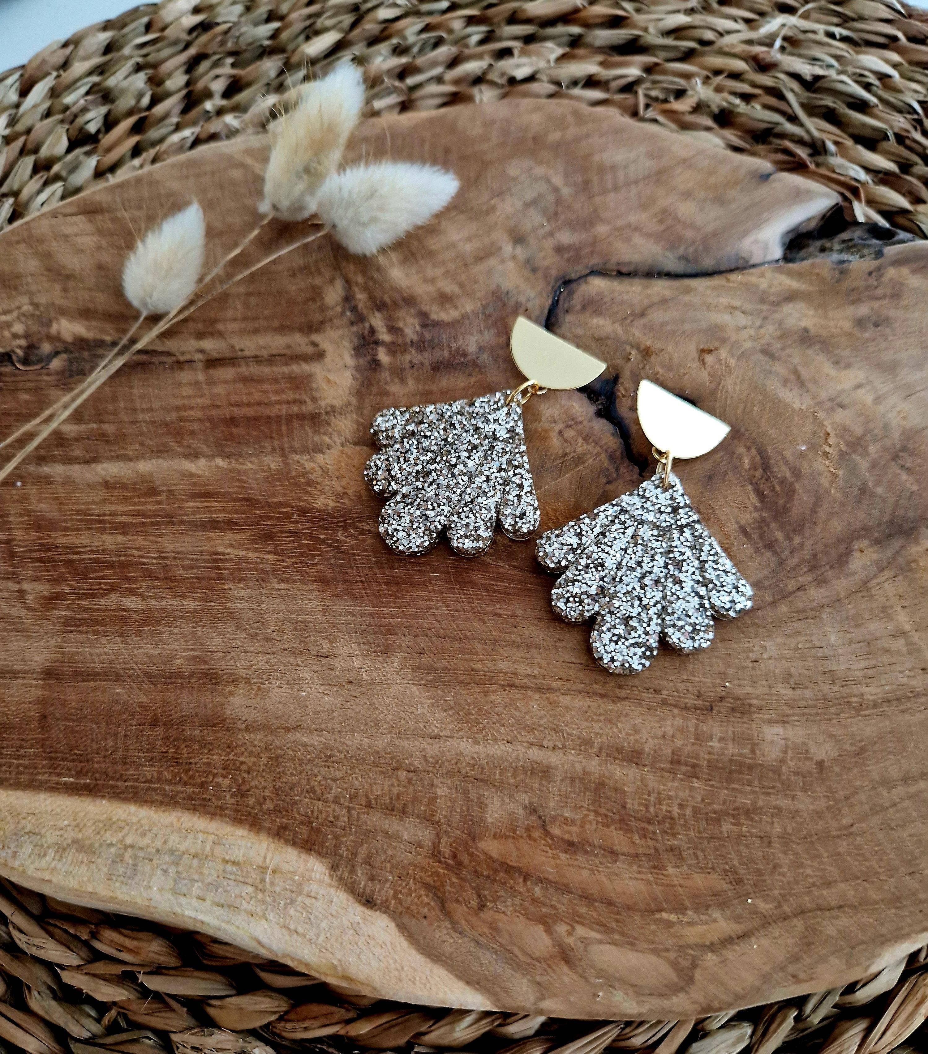 Boucles d'oreilles Louise champagne