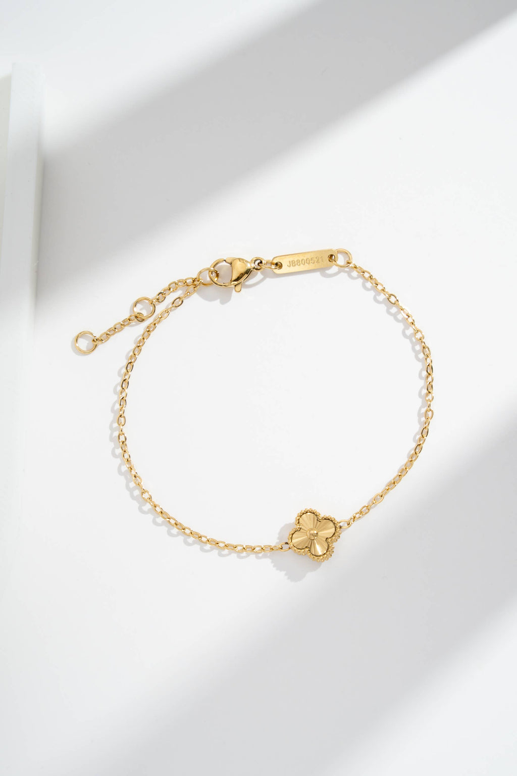 Bracelet trèfle doré chance délicate chaîne fine ajustable