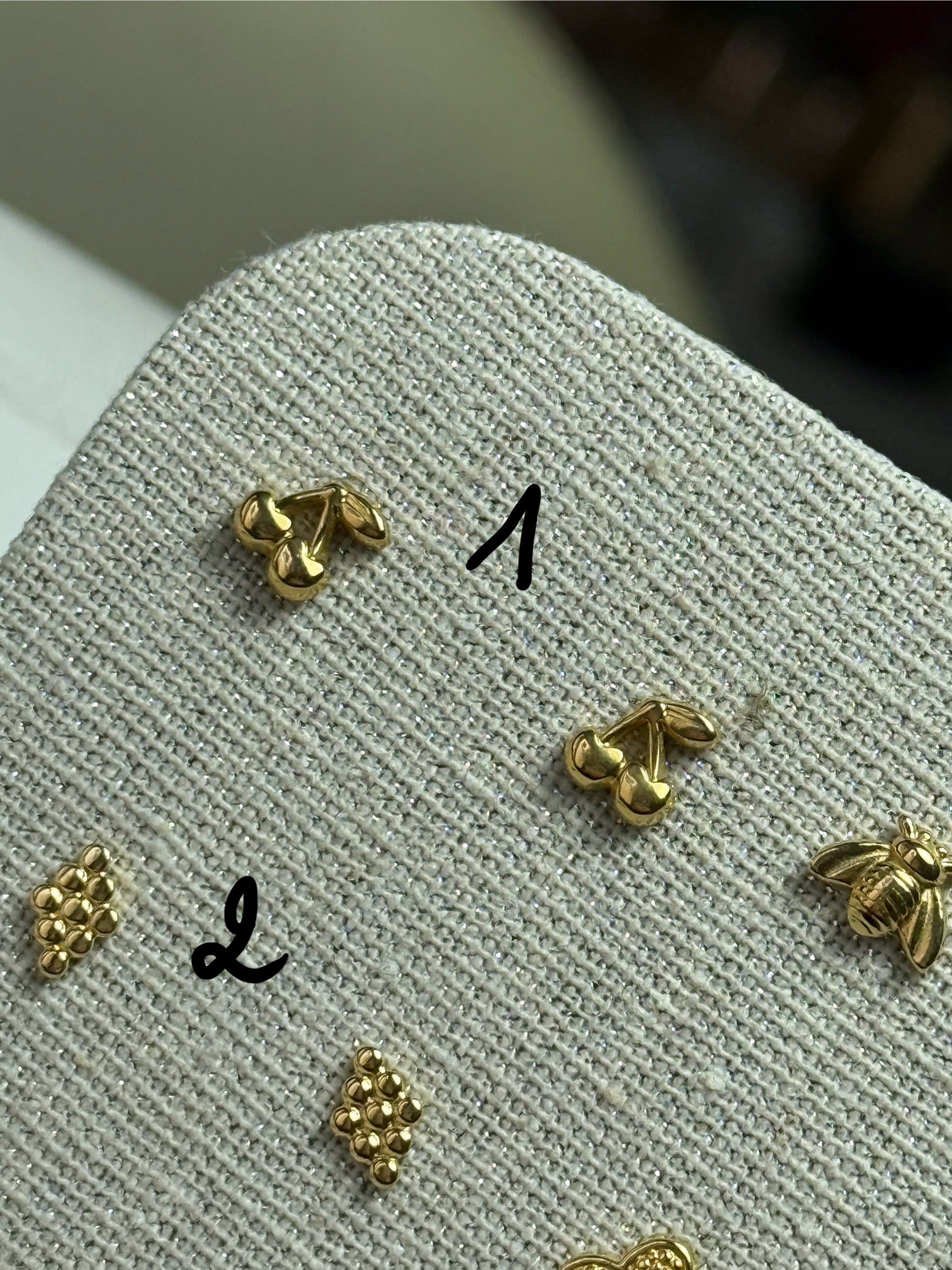 Boucle d’oreille or en acier 0071