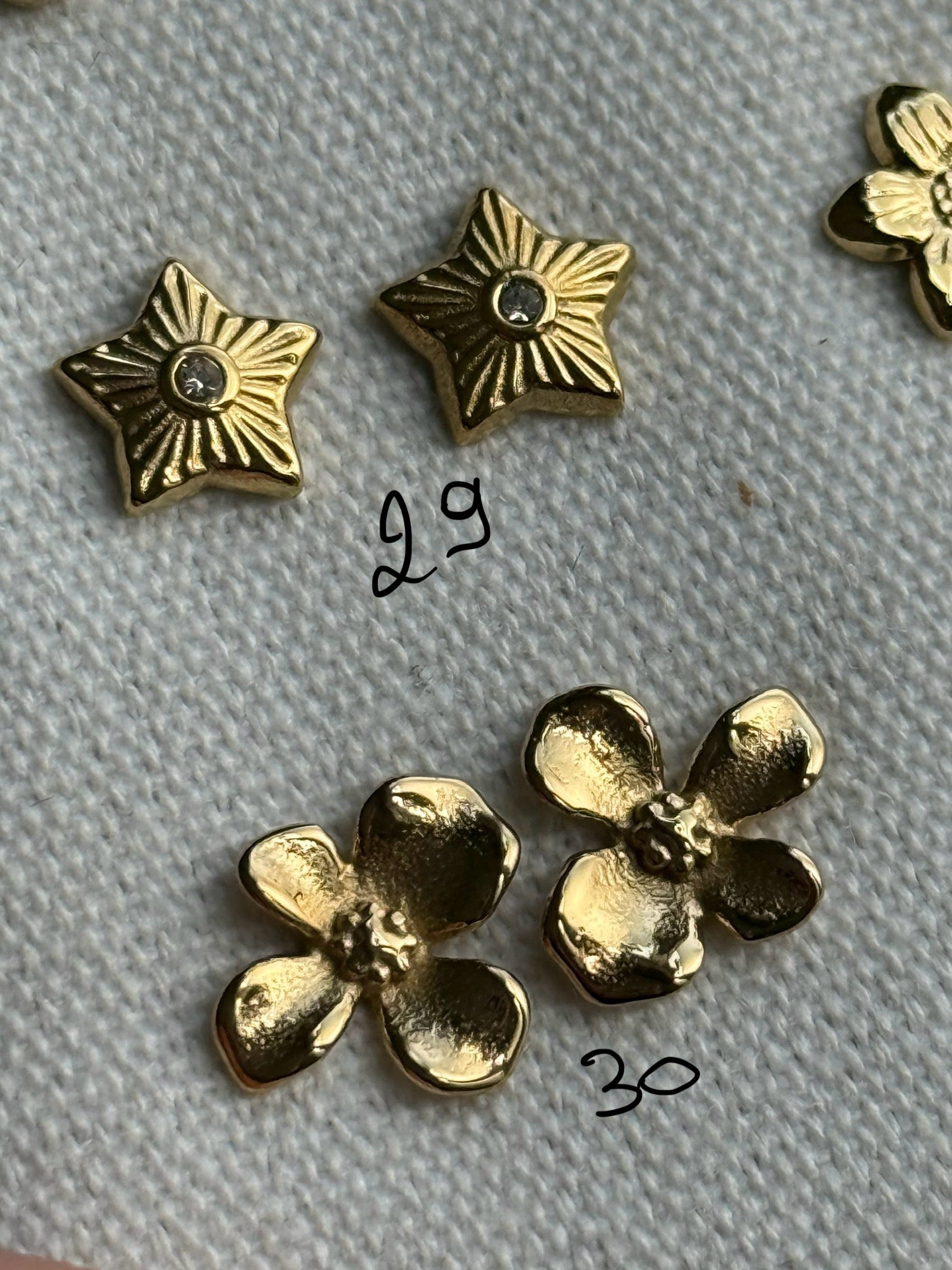 Boucle d’oreille or en acier inoxydable  0503