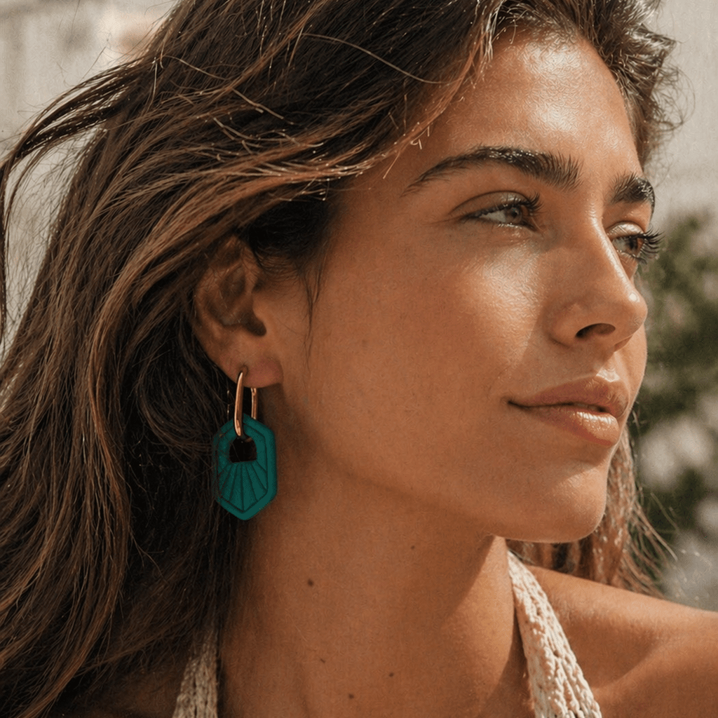 Eau de Mer – Boucles d'oreilles géométriques