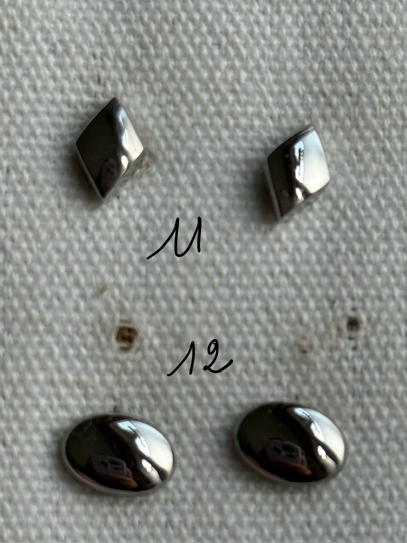 Boucle d'oreille argent en acier 0502