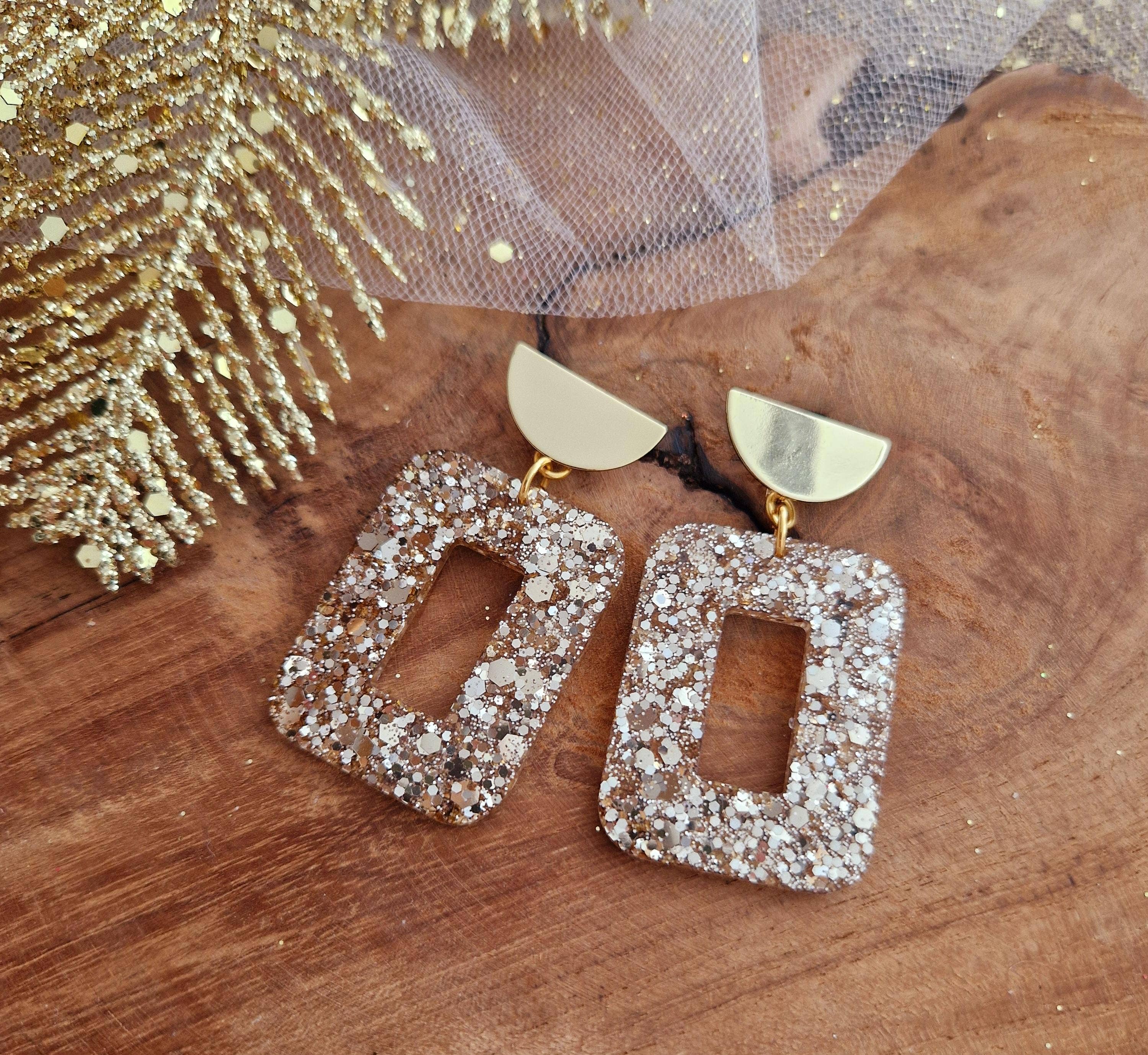 Boucles d'oreilles Suzette mix champagne