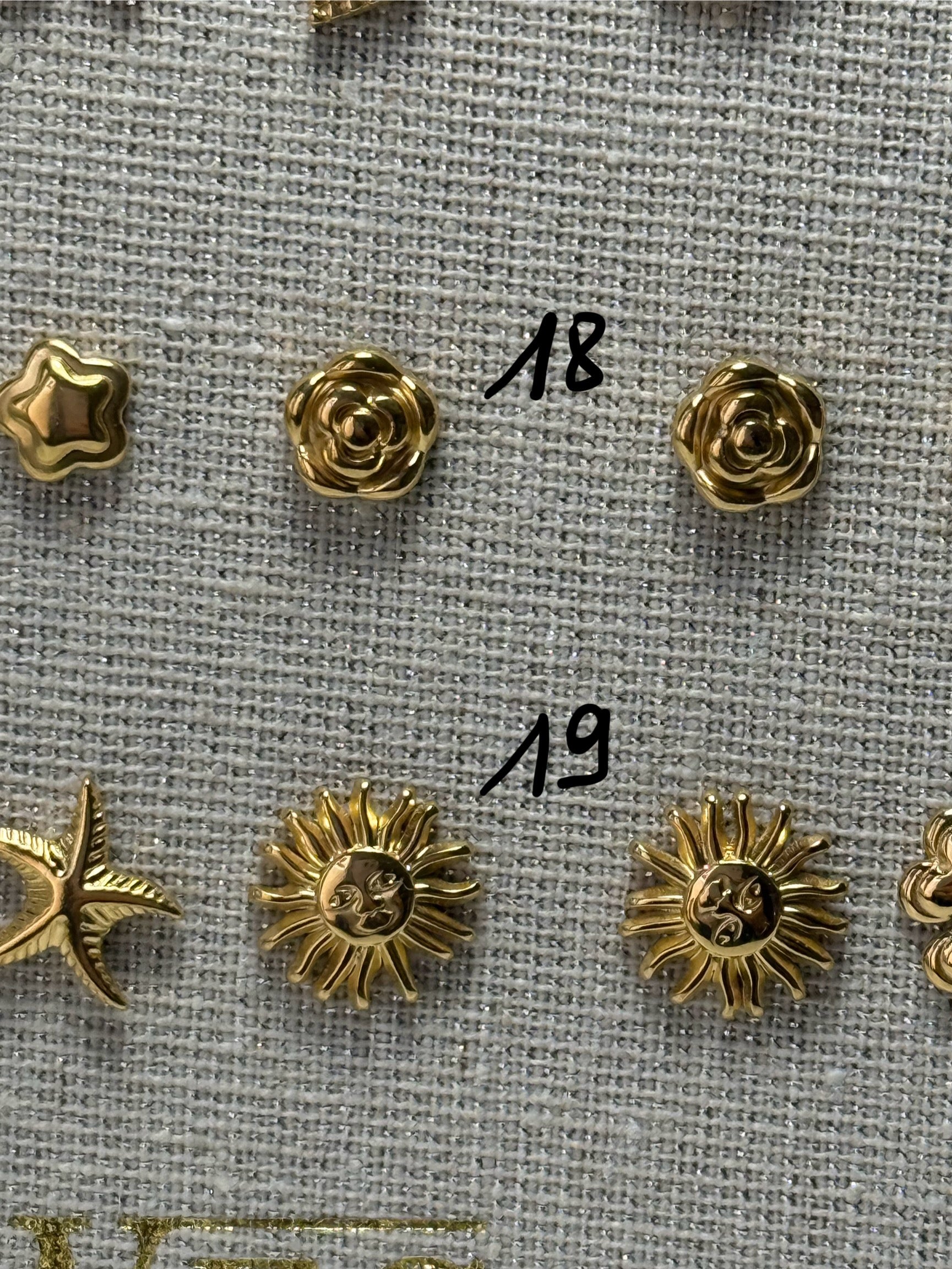 Boucle d’oreille or en acier 0071