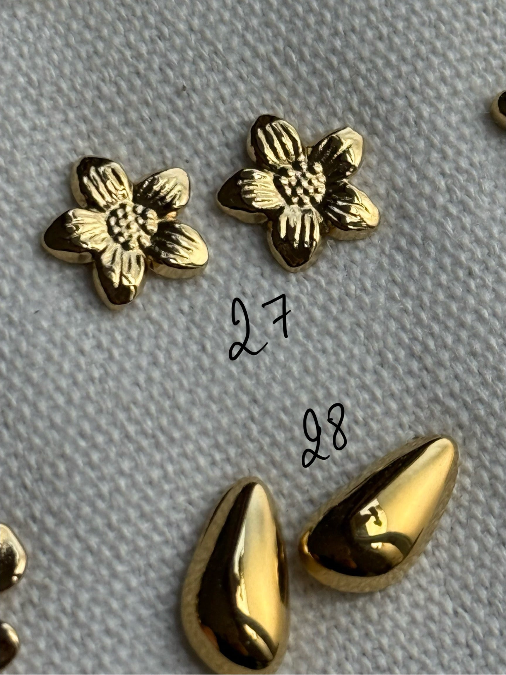 Boucle d’oreille or en acier inoxydable  0503