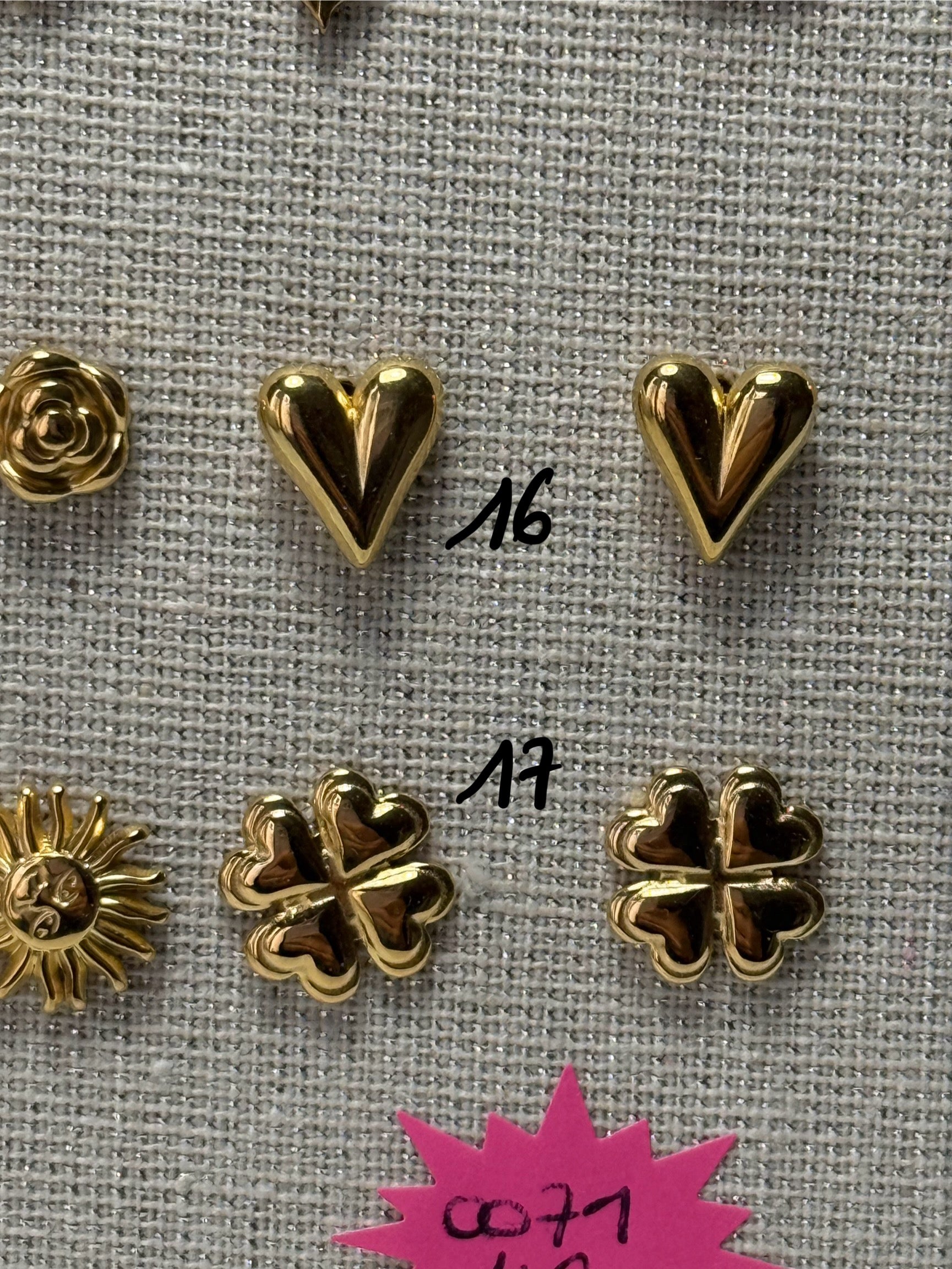 Boucle d’oreille or en acier 0071