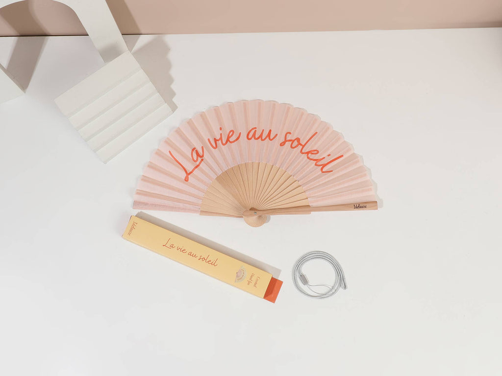 Boîte de 40 eventails, 8 motifs été