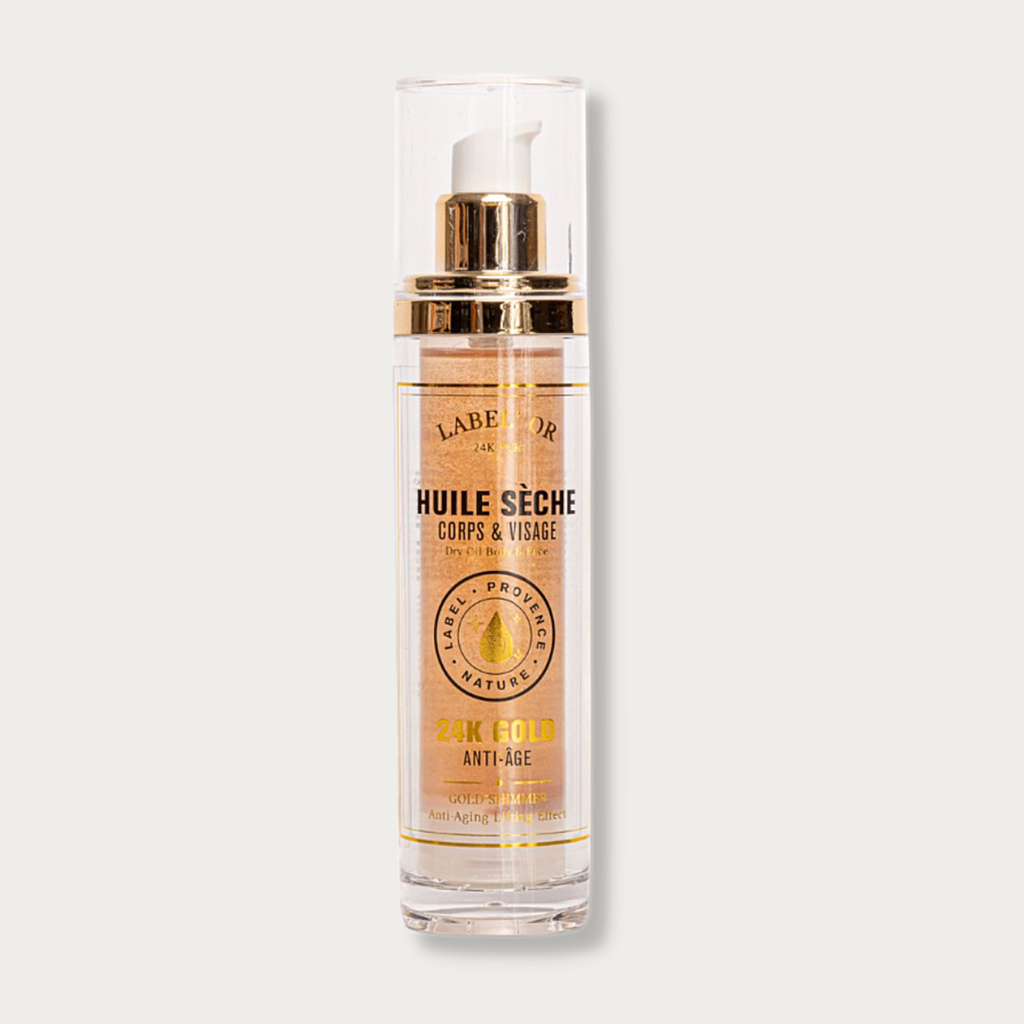 HUILE SÈCHE 24K GOLD CORPS VISAGE AUX 4 HUILES ANTI-AGE 50ML