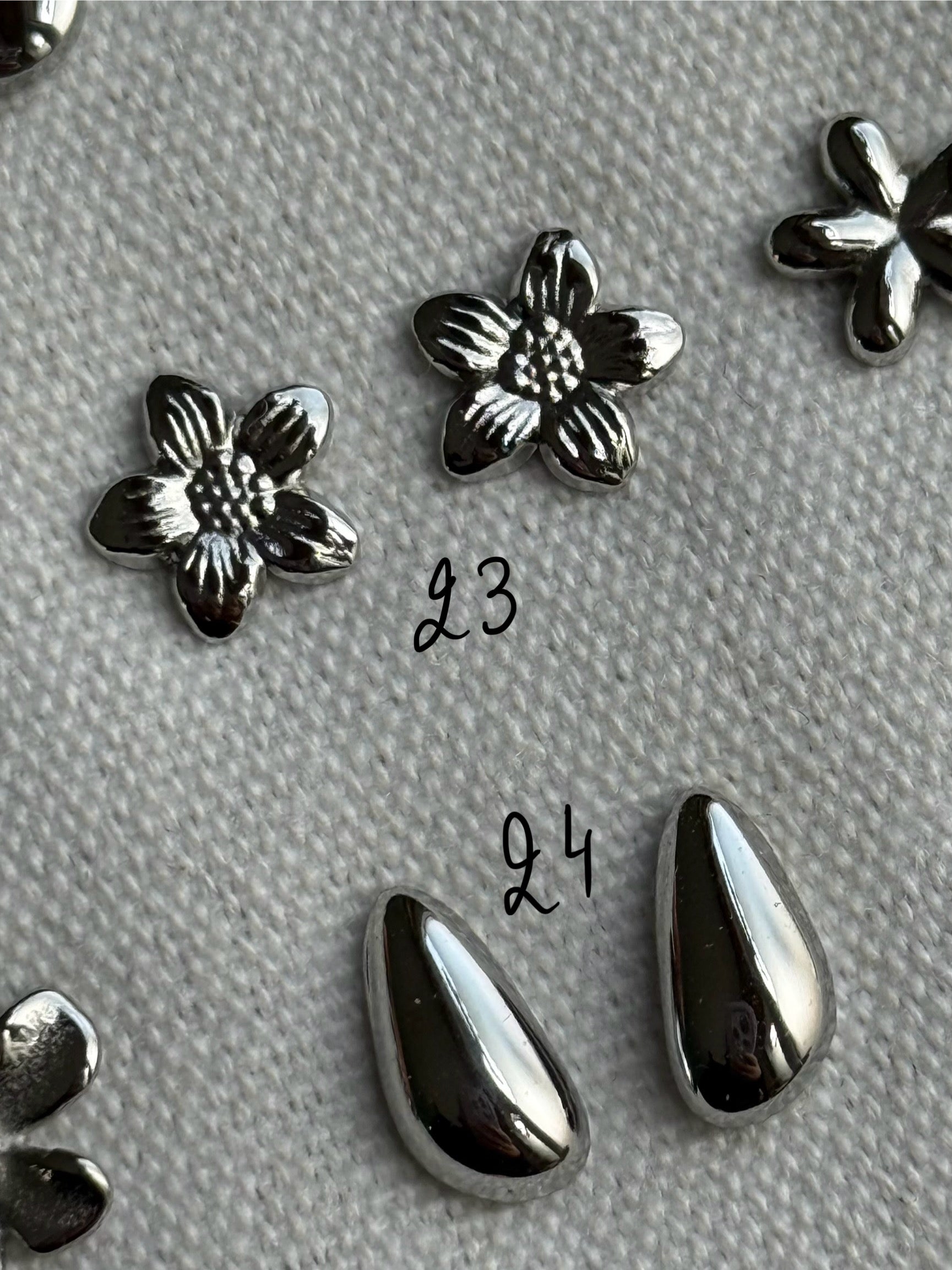 Boucle d'oreille argent en acier 0502