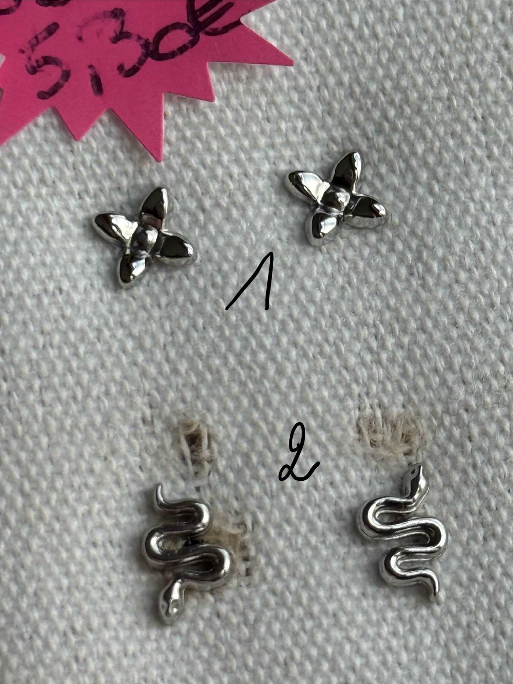 Boucle d'oreille argent en acier 0502