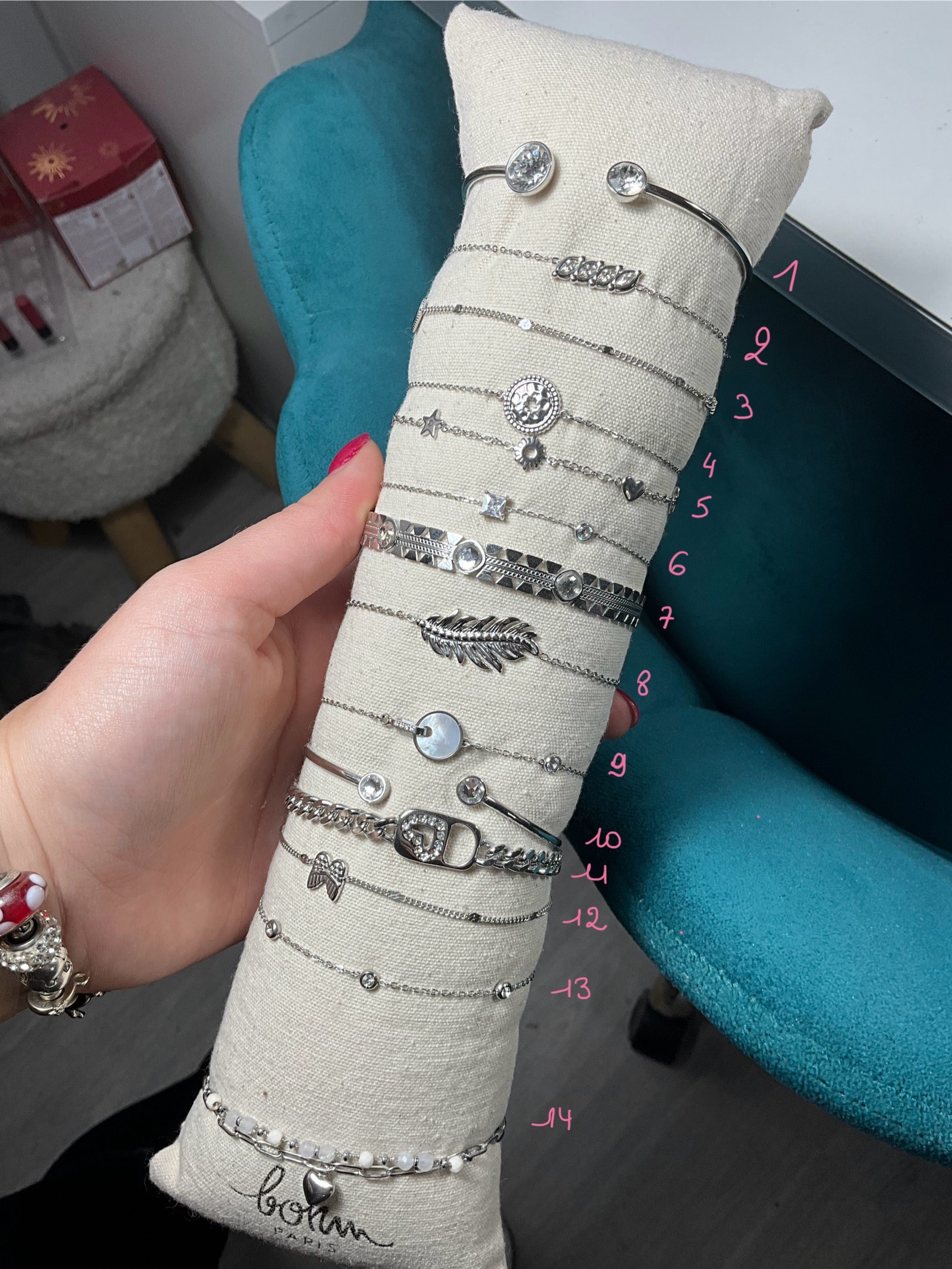 Bracelet argent acier inoxydable ✨ 0908