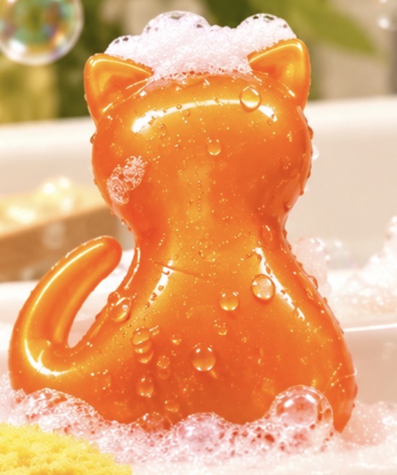 Perle de bain - chat senteur pêche