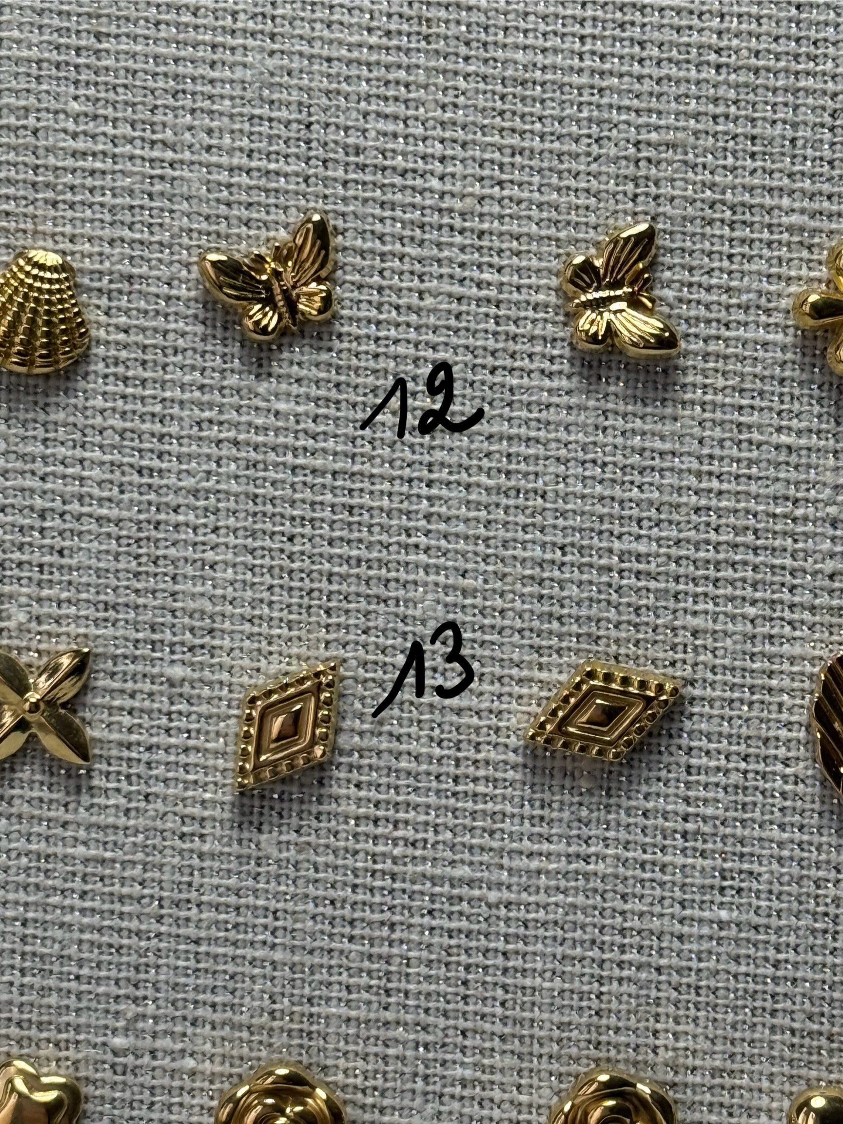Boucle d’oreille or en acier 0071