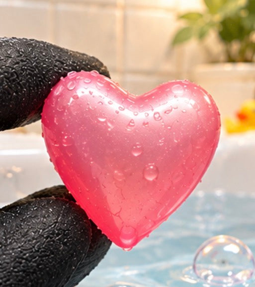 Perle de bain - coeur senteur rose