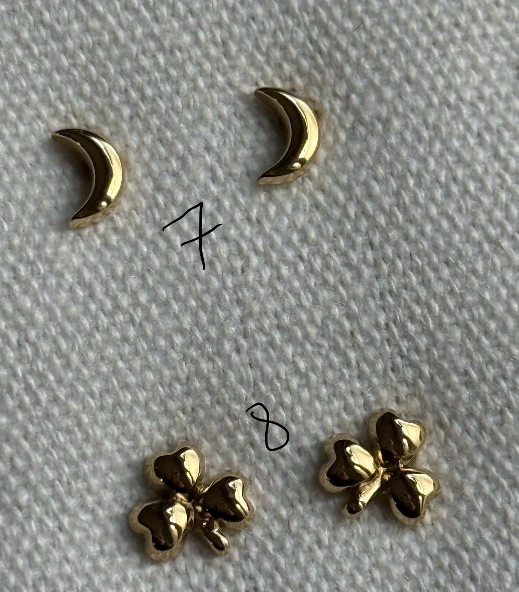 Boucle d’oreille or en acier inoxydable  0503