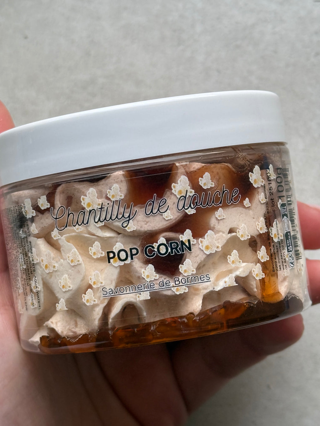 Chantilly de douche - Pop corn