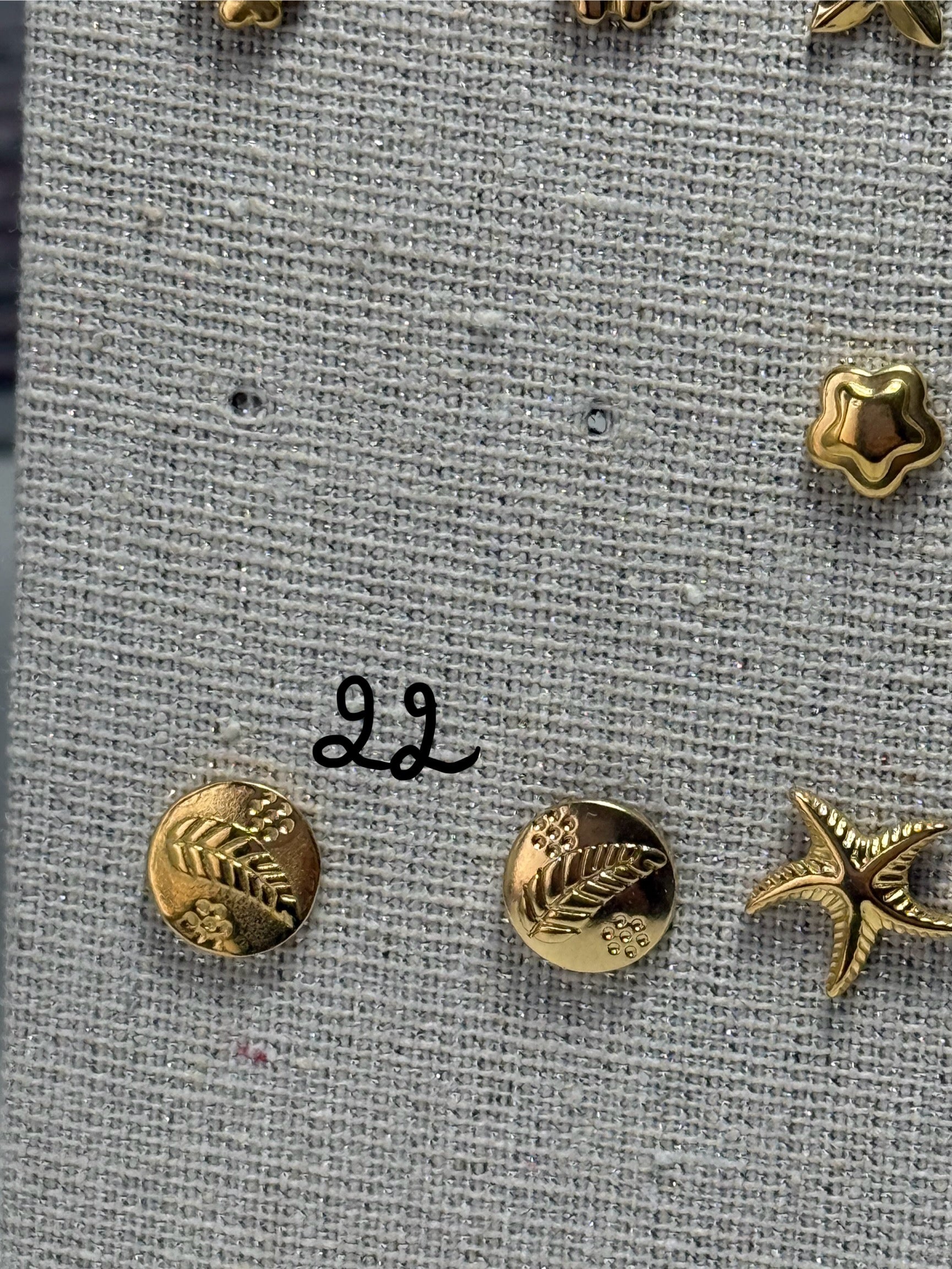 Boucle d’oreille or en acier 0071