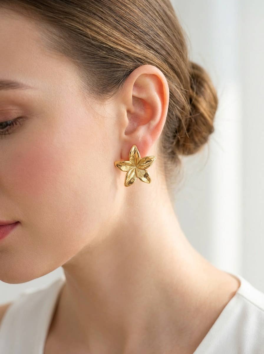 Boucles d'oreilles en acier inoxydable 124AQ270N