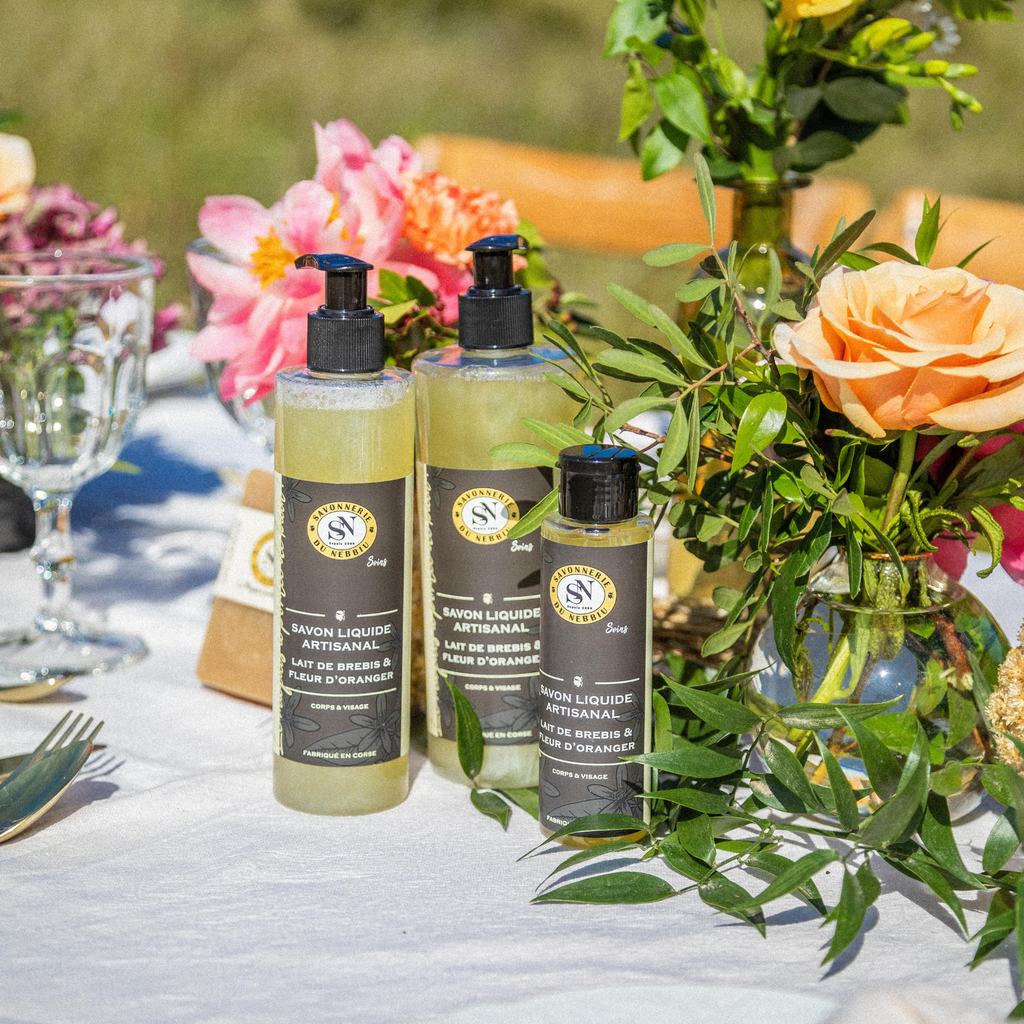 Savon liquide lait de brebis & fleur d'oranger
