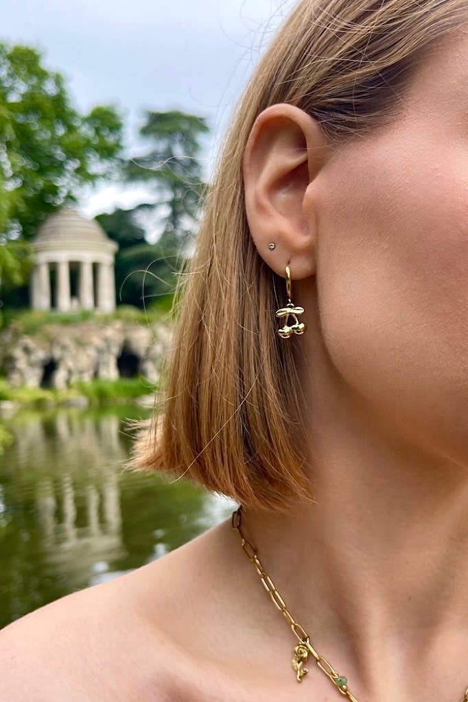 Boucles d'oreille en acier inoxydable 124AQ393