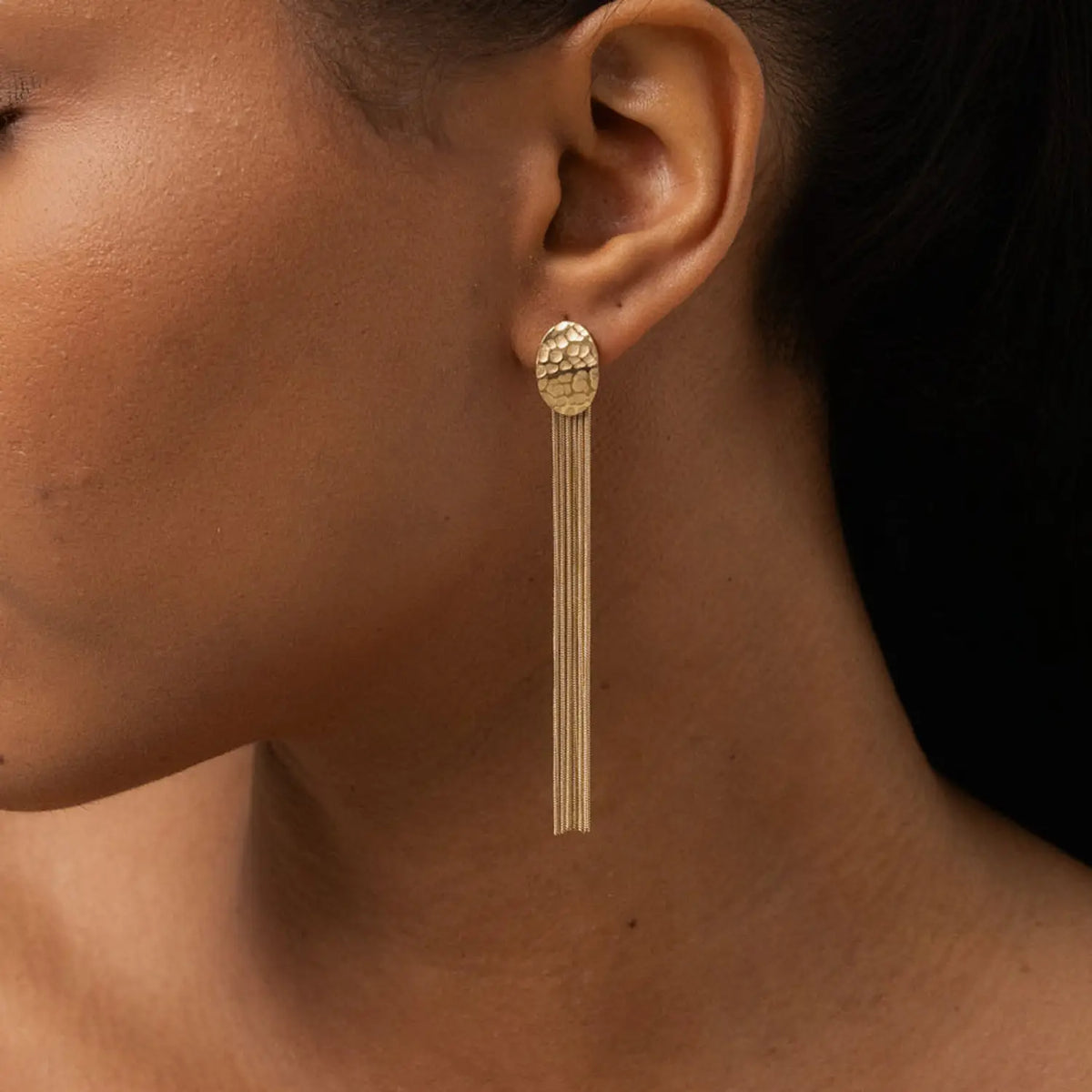 Boucles d’oreilles pendantes - 6 mailles serpentin