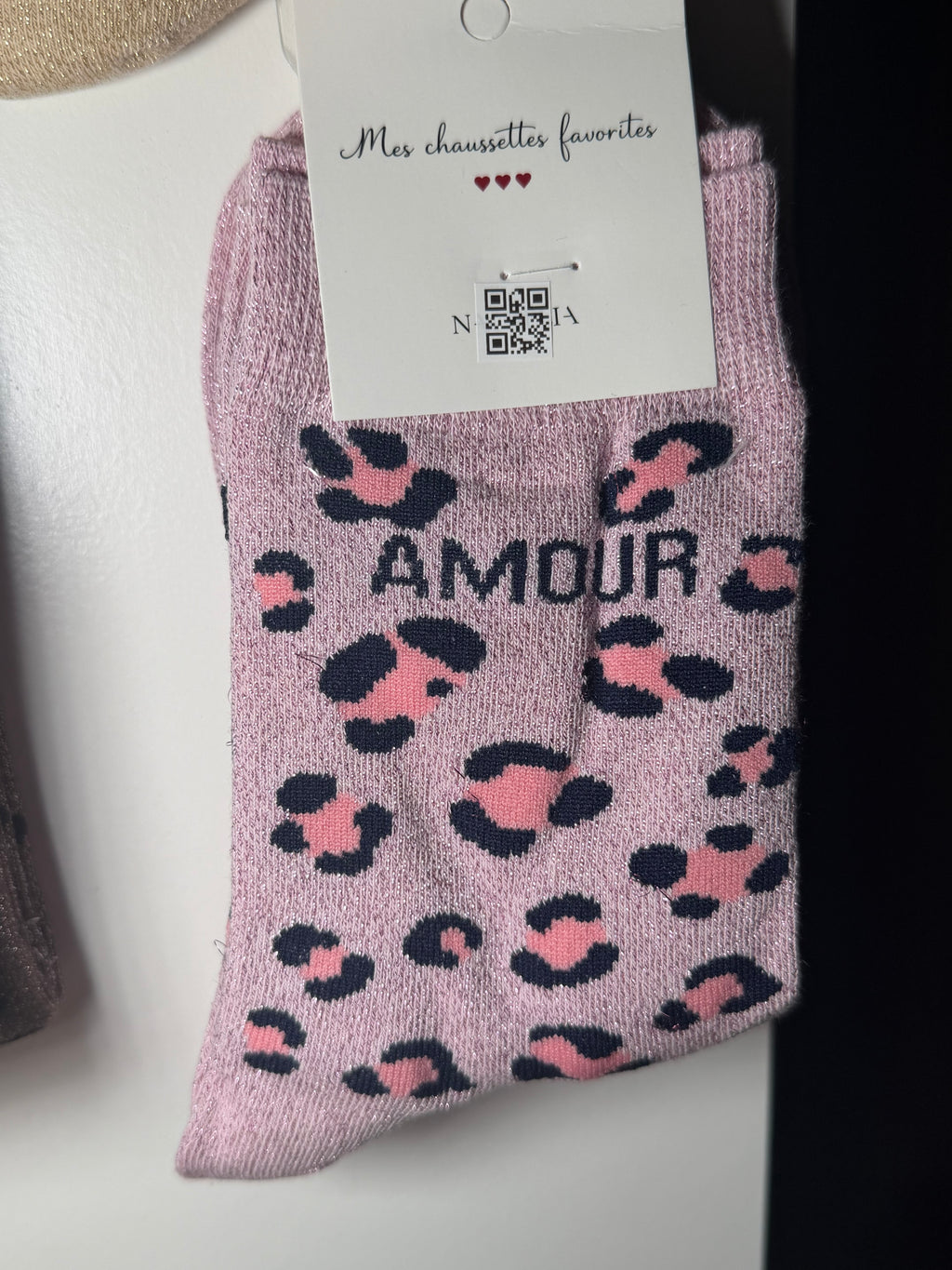 Chaussettes pailletées - Léopard