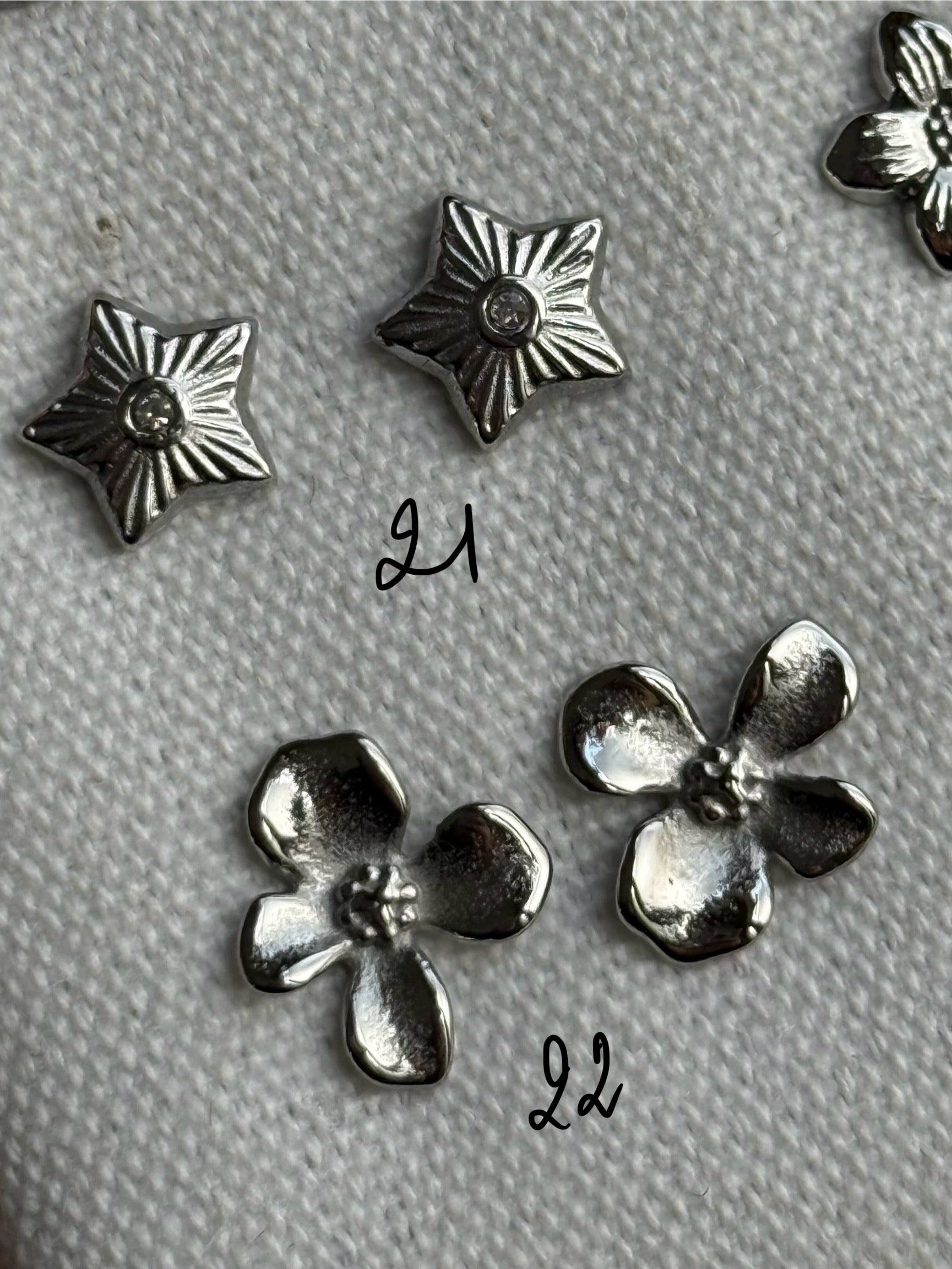 Boucle d'oreille argent en acier 0502