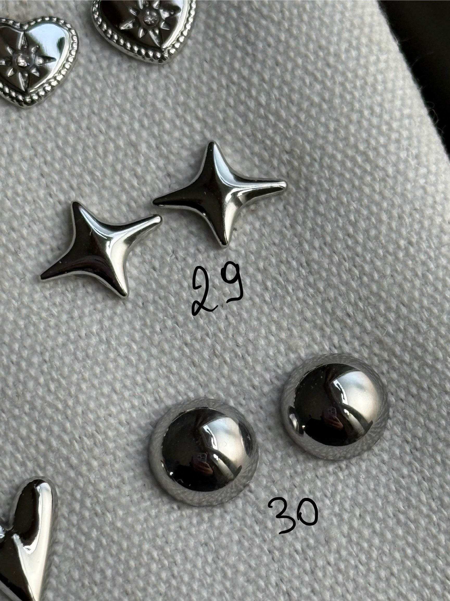 Boucle d'oreille argent en acier 0502