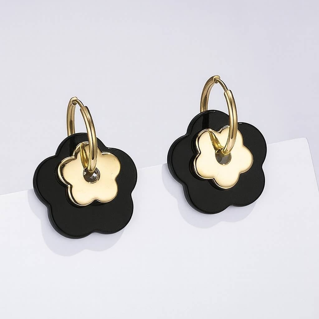 Boucle d’oreille fleurs