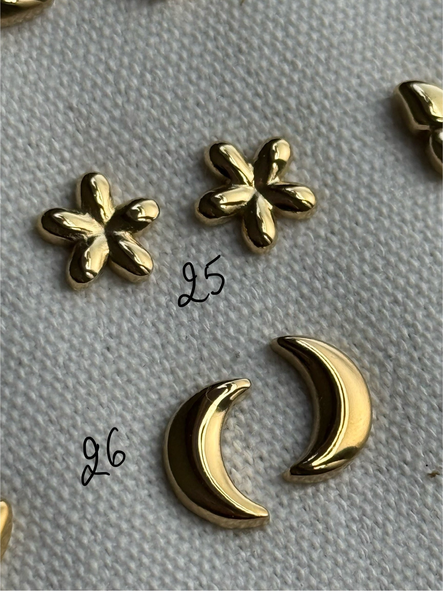 Boucle d’oreille or en acier inoxydable  0503