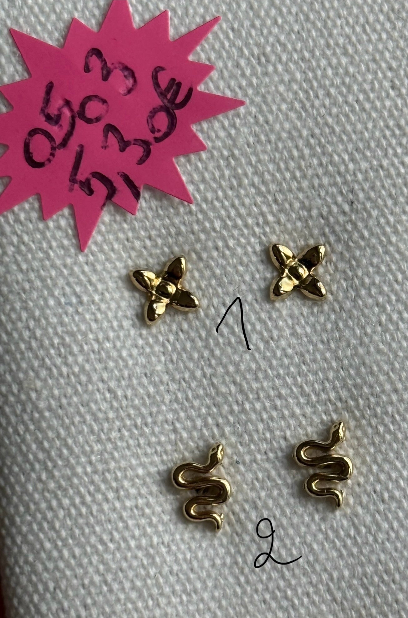 Boucle d’oreille or en acier inoxydable  0503