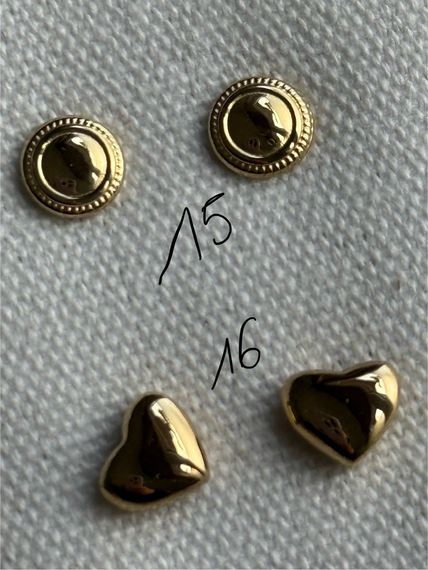 Boucle d’oreille or en acier inoxydable  0503