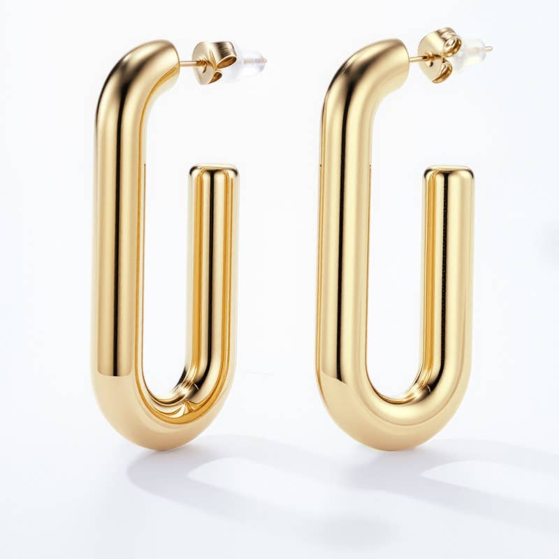 Boucle d’oreille Grand ovale 117